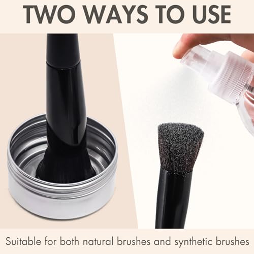 Makeup Brush Cleaner 1000ml/33.8 fl oz Pack of 2 - Rinse-Free, Vegan, Quick Drying