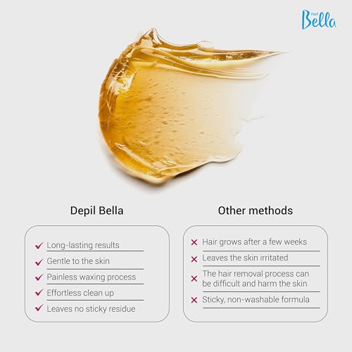 Depil Bella Brazilian Sugar Wax - 45.86 oz Organic Hair Removal Wax for All Skin Types