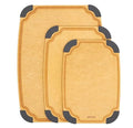 Elihome 3-Pack 3-in-1 Reversible Cutting Boards Set - S, M, L Kitchen Prep