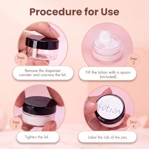 Black 200 Count 5g Sample Lip Balm Jars - Leak-Proof Reusable Containers