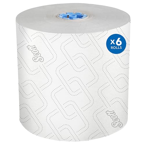 Scott Professional Hard Roll Paper Towels, 6 Rolls x 700' (White) – High-Capacity