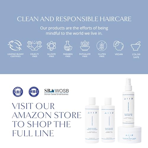 AIIR Sapphire Hair Shampoo - Vegan Sulfate-Free Grow & Shine 8 Fl Oz