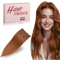 Clip-in Hair Extensions Long Straight 85g 10 Inch Dark Auburn #33 - Remy Human Hair