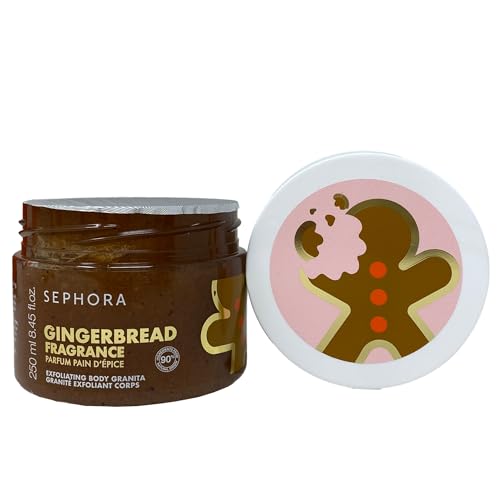 SEPHORA COLLECTION Gingerbread Set - Bubble Shower Gel, Moisturizing body Lotion, Scented Body Mist, Exfoliating Body Granita Full Size.