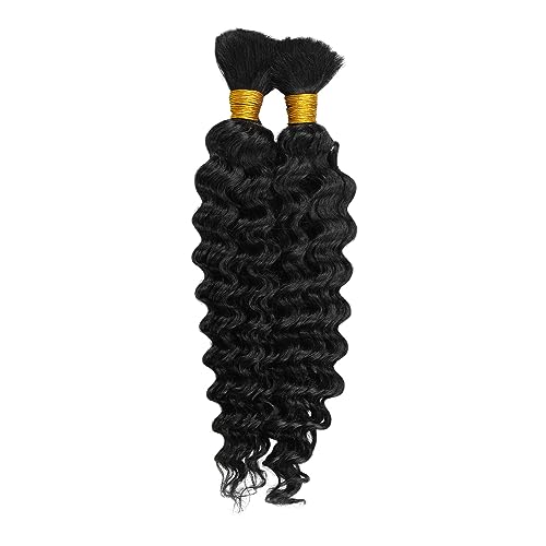 Human Hair Braids Deep Bulk 18 Inch Off Black 1B - Janet Collection