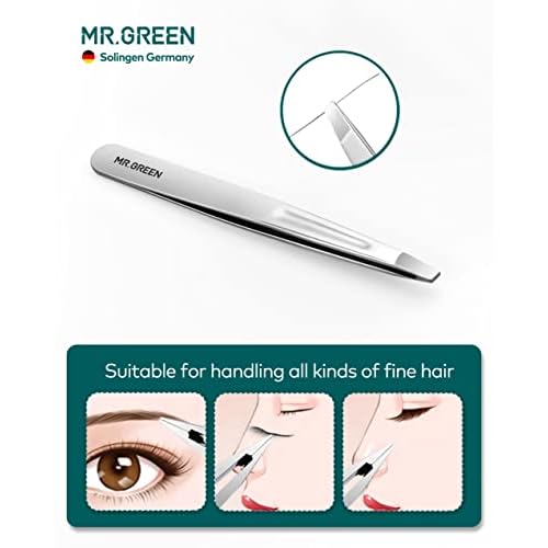 MR.GREEN 4 Pcs Nail Clipper Set Anti-Splash, Upgraded Nail Clippers with Nail File and Tweezers, Professional Fingernail & Toe Nail Clippers for Men & Women, Manicure Nail Kit with Premium Case