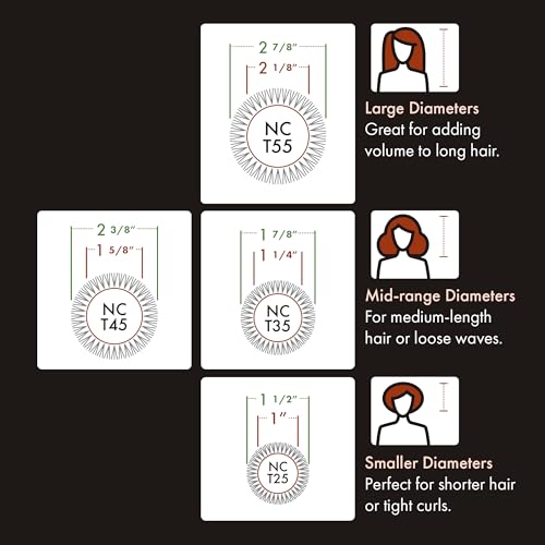 Olivia Garden NewCycle Round Thermal Hair Brush (not electrical) with ceramic barrel, ionic technology and made from 100% recycled material (except bristles)