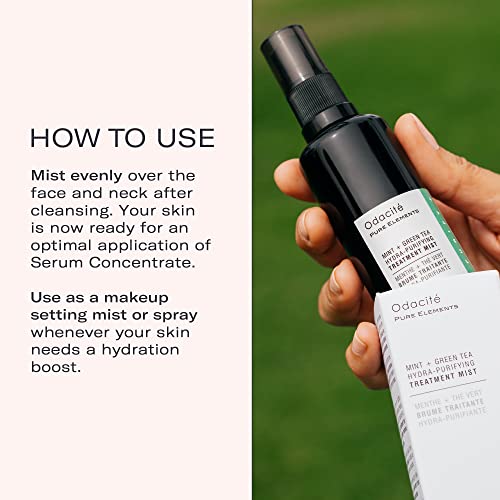 Odacit? Anti Aging Face Serum - Mint & Green Tea Hydra-Purifying Mist Glow Recipe, Acne & Pimple Prone Skin, Clearing Face Mist for Hydration, Blemishes, Clogged Pores, Tired Complexion - 1.69 fl. oz