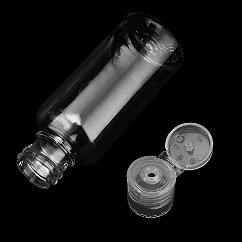 110 Pack 1oz Clear Plastic Travel Bottles with Flip Cap - Refillable Sample Containers