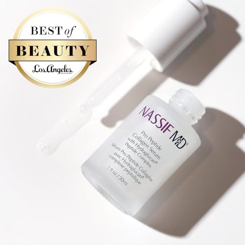 NassifMD Peptide Collagen Serum with Hyaluronic Acid & Beta Glucan for Skin Tightening