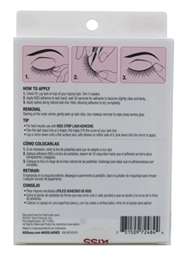 KISS Wispy Pompadour False Lashes - 5 Pairs Pack of 3, Full Bouncy Volume & Curl