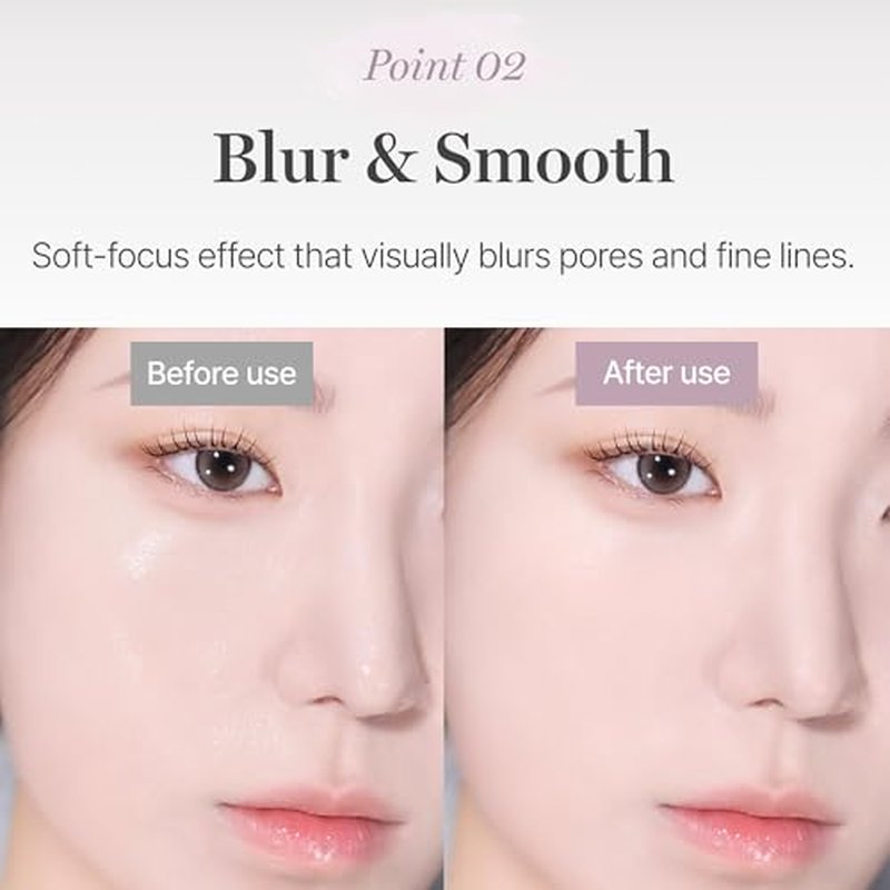 BLACK ROUGE, Egg Blur Powder, EP03 Milk lilac, Loose Face Powder, Korean Makeup Oil Control Compact with Puff, Lightweight Long-Lasting Setting Powder in White, Peach & Purple, 0.17oz