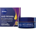 NIVEA Anti-Wrinkle + Contouring Night Cream 65+ for Mature Skin, 50 ml ? Intensive Deep Hydration and Night-Time Regeneration with Soy Extract, Jojoba Oil & Panthenol