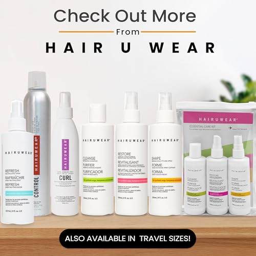 Synthetic Wig & Hairpiece Refresher Spray - Odor Neutralizer, Static & Frizz Control, 8 Fl Oz