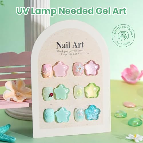 Beetles Dream Bloom Pastel Gel Polish Set, 15ml, B - Pink Blue Green | HEMA-Free