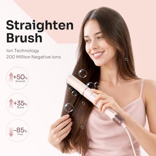 7-in-1 Hot Air Hair Styler Dryer with Ionic Care and Multiple Attachments