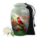 Red Cardinal Bird Urn for Ashes - 10 Inch Decorative Cremation Urn for Adults, Women
