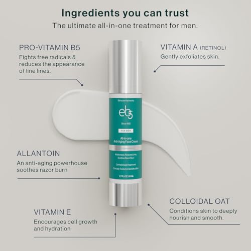 eb5 Men's All-in-One Anti-Aging Face Cream 1.7oz - Moisturizer & Razor Burn Relief