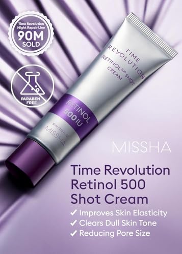 MISSHA Time Revolution Night Repair Retinol Cream 2.02 oz - Anti-Aging & Hydrating Night Face Moisturizer