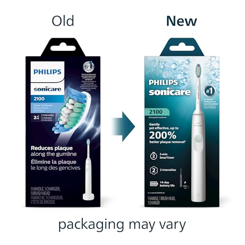 Philips Sonicare 2100 Rechargeable Electric Toothbrush with 1 Brush Head - White, 1 Count
