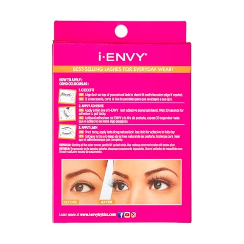 i-ENVY 30 Pairs Demi Wispies False Lashes (6 Pack), Premium Quality 100% Human Hair, Fluffy Feathered Eyelashes With Volume & Curl, Natural Look, Lightweight, Comfortable, Reusable for Everyday Wear