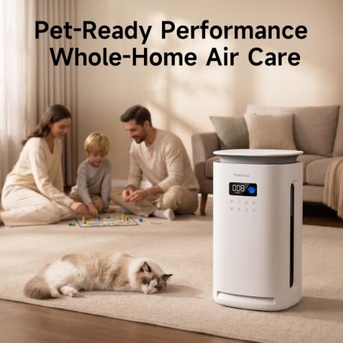 Pet Air Purifier with H13 HEPA & 2-Year Filter Kit - Provirtec, Washable Pre-Filters