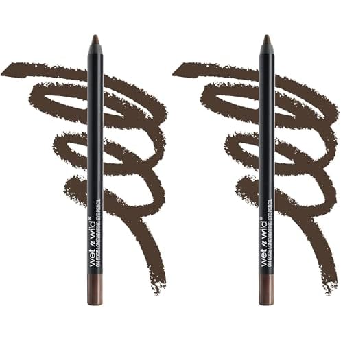 wet n wild Eyeliner Pencil On Edge Longwearing Matte Eye Liner, Long Lasting, Smudge Proof, Fade Resistant, Highly Pigmented, Creamy Smooth Soft Gliding, Dark Brown,Wooden You Know (Pack of 2)