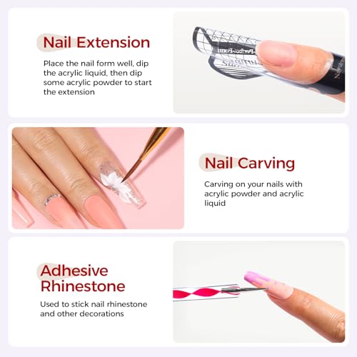 Acrylic Nail Kit for Beginners A3 - Complete Set with 24 Colors & Nail Drill