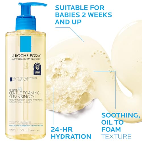 La Roche-Posay Lipikar AP+MAX Triple Repair Moisturizing Body & Face Cream 13.52 oz with Cleansing Oil