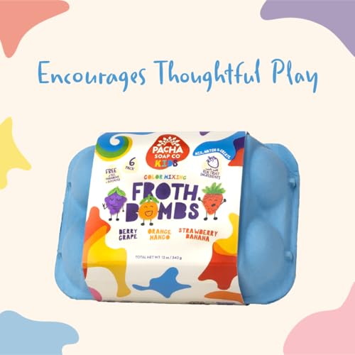 Kids Color Mixing Bath Bombs - Plant-Based, Non-Toxic, Vitamin-Rich Safe Bath Toys