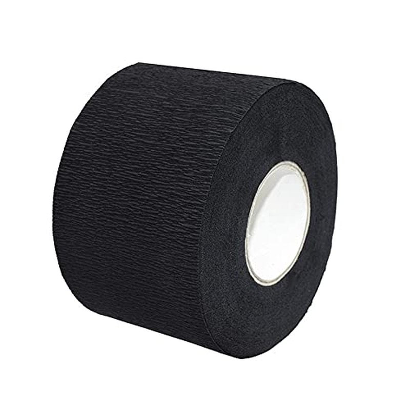 2 Rolls Black Disposable Barber Neck Paper Strips Professional Hairdressing Stretchy Wrap Barber Accessories for Salon Hair Cutting Shaving Styling