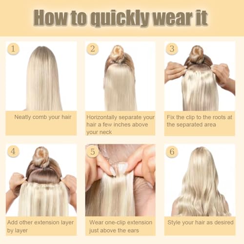 Clip in Hair Extensions 20 Inch Natural Black Human Hair Seamless Body Weft - Black CP-Pure Black-B