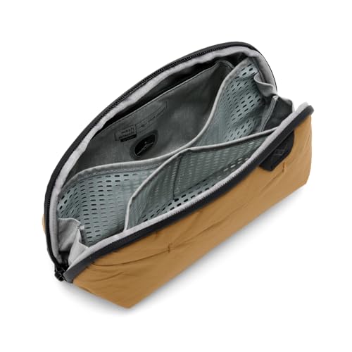 Peak Design Small Wash Pouch, Coyote, Ocean Edition, Travel Toiletry Bag, Upright or Hanging Dopp Kit with Pockets, Magnetic Toothbrush Pocket, Wide UltraZip Opening, Toiletry Bag for Men and Women