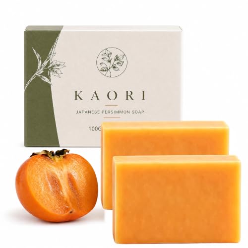 Persimmon Soap for Body Odor & Mature Skin - Moisturizing Deodorizing Bar, 2-Pack