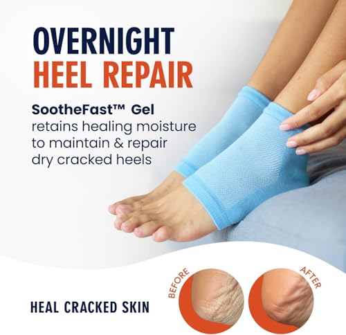 Dr. Frederick's Moisturizing Gel Heel Socks Variety Pack - 6 Pairs for Dry & Cracked Feet