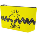 Concept One Peanuts Woodstock Travel Makeup Bag Yellow Trapezoid Cosmetic Organizer for Women