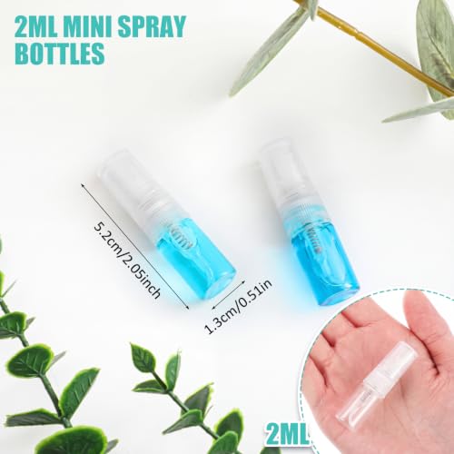 Mini Spray Bottles 2ml Pack of 300 - Clear Cap Refillable Perfume Bottles