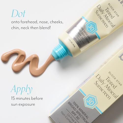 Bliss Block Star SPF 30 Invisible Daily Tinted Sunscreen with Zinc Oxide, Sunscreen & Makeup Primer + Grapefruit & Aloe Body Butter, Maximum Moisture Cream for Dry Skin