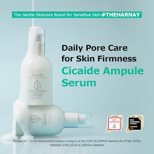 Cicaide Ampoule 1.69 fl. oz, Centella Asiatica Face Serum for Soothing Hydration, Korean Pore-Refining Skin Care