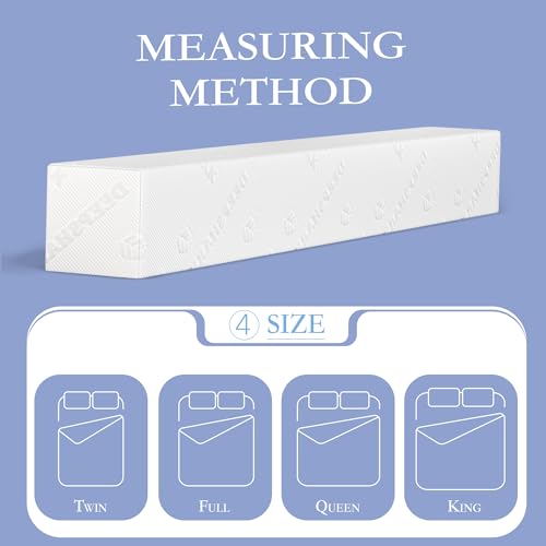 White Mattress Gap Filler for King Bed - 78 x 8 x 10 Inches Bed Extension