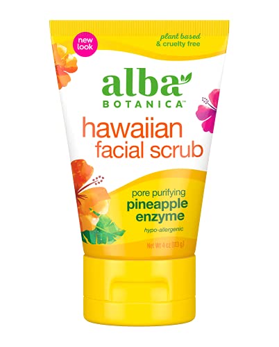 Pineapple Enzyme Facial Scrub - 4 Oz Pore Purifying Exfoliant with Botanical Ingredients