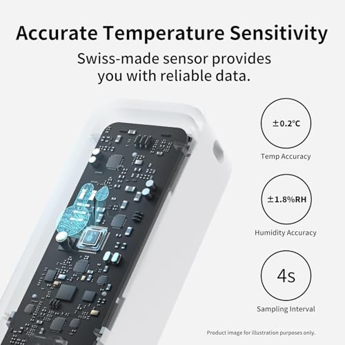 Wi-Fi Humidity Sensor 4 Pack with Hub - Indoor Outdoor Thermometer with Smart Alerts (Variation 5)