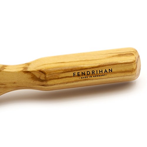 Genuine Boar Bristle Hairbrush - Medium Stiffness 5-Row Styling Brush with Olivewood Handle