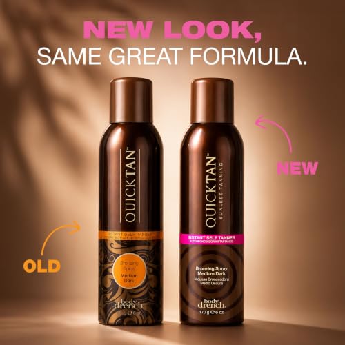Body Drench QuickTan Bronzing Spray Medium/Dark 6 Fl Oz Pack of 3