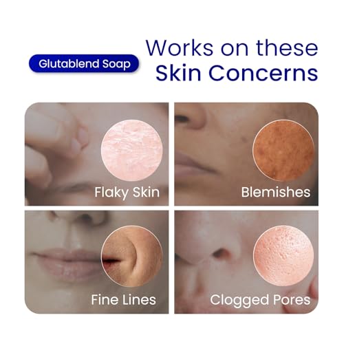 Relumins Premium 3-in-1 Glutablend Exfoliating Beauty Soap Bar Dark Spot Remover ? For Smoother, Clearer, Healthier-Looking Skin ? Now with Rosehips ? Gentle Face & Body Cleanser 120g x 5 Bars