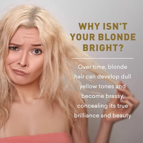 Just Nutritive Blonde Shampoo for Natural & Color-Treated Hair – Neutralizes Brassiness, Sulfate-Free 8 oz