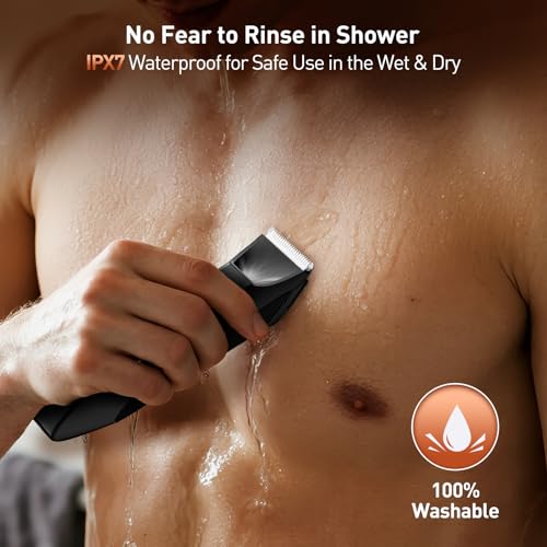 VIKICON 2-in-1 Men's Body Groomer & Shaver Waterproof Electric Razor