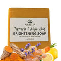 Ammoya Naturals Turmeric Skin Cleansing Soap Pack of 3 - Natural Face & Body Bar for Acne, Dark Spots & Scars - 4.5 oz each