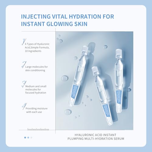 BACHERI Hyaluronic Acid Serum 6 Types, Deep Hydration, 30 Pack