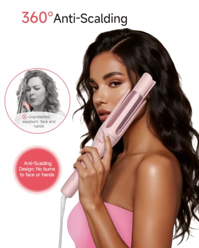 Automatic Curling Iron with Long Barrel - Upgraded Salon-Style Hair Curler